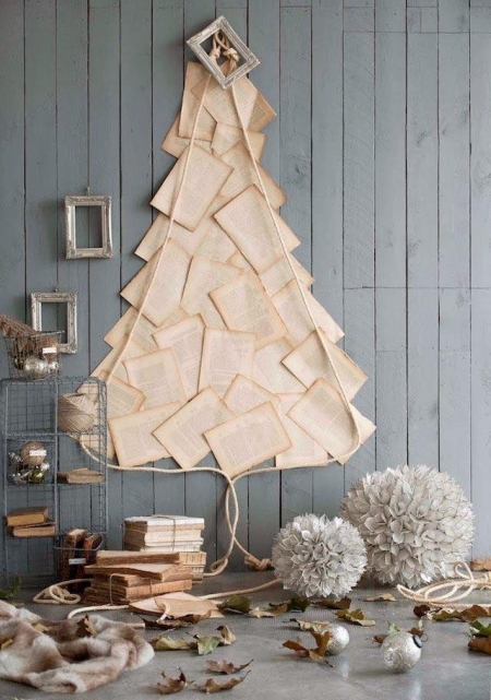Vánoční stromeček ze starých papírů - 
