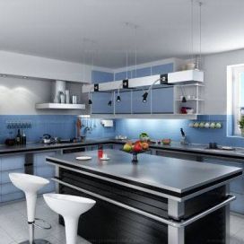 Kuchyňské ostrůvky Modré