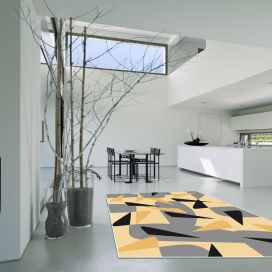 Designový kusový koberec - Yellow shards  TENTO KOBEREC LIMITOVANÉ EDICE NENÍ MOMENTÁLNĚ K DISPOSICI!  abstraktní  O B R A Z Y  ArtLípa