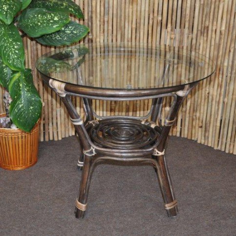 AXIN trading Ratanový stolek Selangor + sklo 60 cm AXT.120016 - Pěkný-nábytek.cz