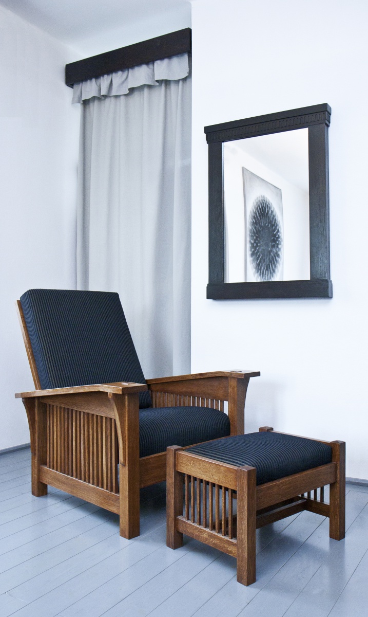 Gustav Stickley Morris Drop Arms Chair No.369  - Artmann.cz