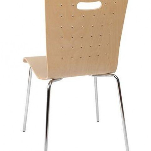 ALBA Dřevěná konferenční židle TULIP - RAL 9006 AL.TULIP-RAL 9006 (buk-přírodní) - Pěkný-nábytek.cz