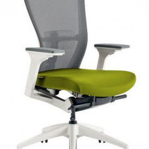 OFFICE PRO Kancelářská židle MERENS WHITE BP OffPRO.MERENS_WHITE_BP (černý sedák BI 201) - Pěkný-nábytek.cz