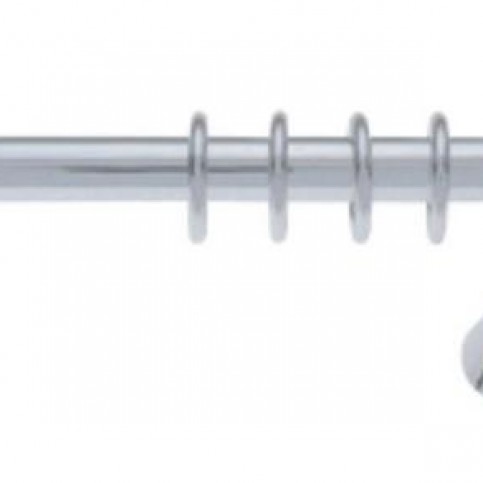 PRAKTIC Záclonová tyč K21 - kompletně vybavená stříbrná 220cm PRA.výprodej K21 (220 cm K21) - Pěkný-nábytek.cz
