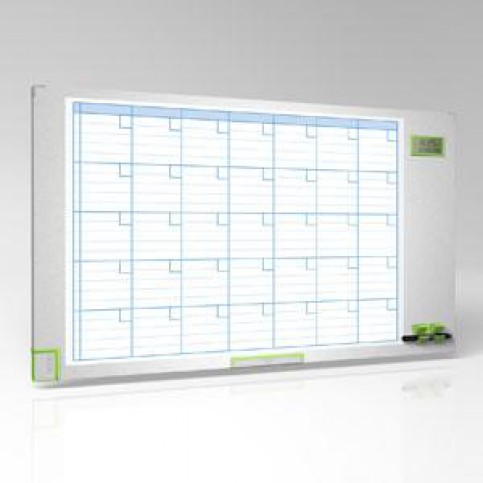 XERTEC Nástěnná plánovací tabule s LCD ukazatelem času a data Plánovací tabul XER.1902237 - Pěkný-nábytek.cz