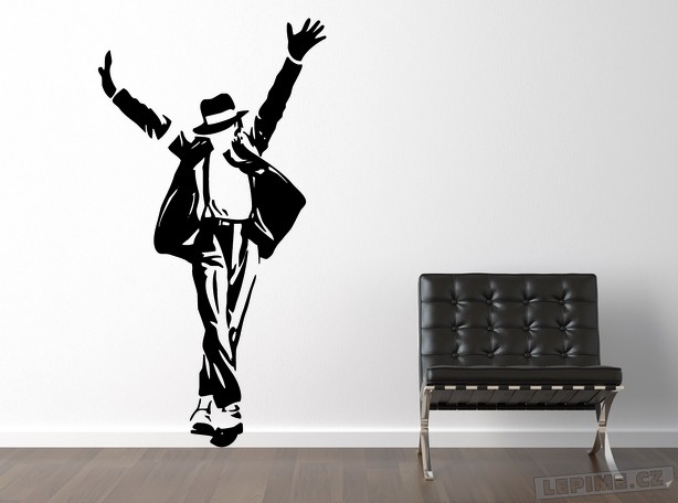 Michael Jackson 210x110cm (životní velikost) samolepka na zeď - Lepime.cz