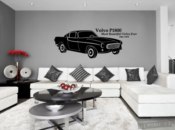 Volvo P1800 150x60cm samolepka na zeď - Lepime.cz