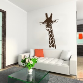Žirafí hlava 70x125cm samolepka na zeď