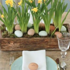 Velikonoční dekorace na stůl