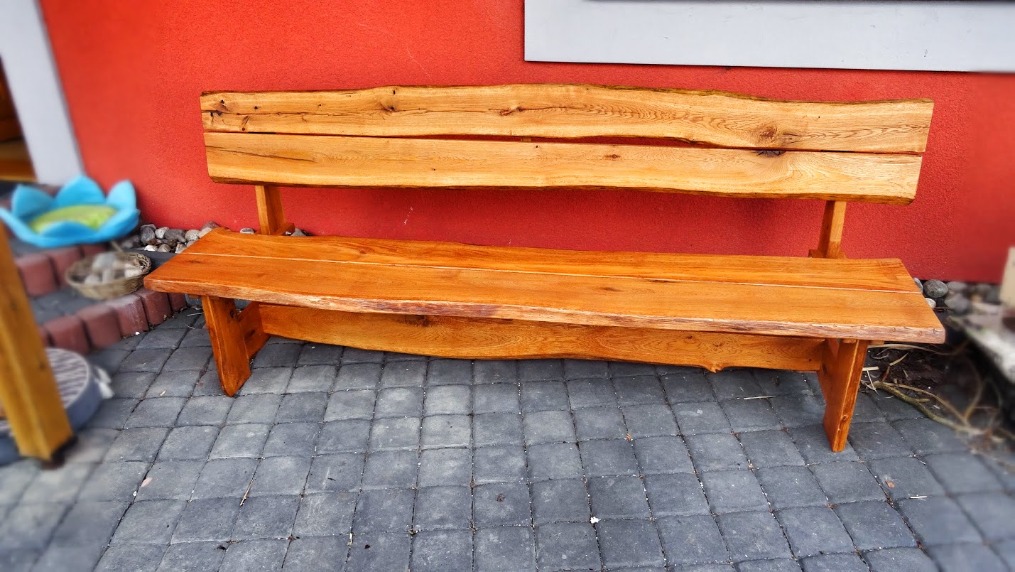 Rustikální lavice z dubového masivu - KULHÁNEK zahradní nábytek