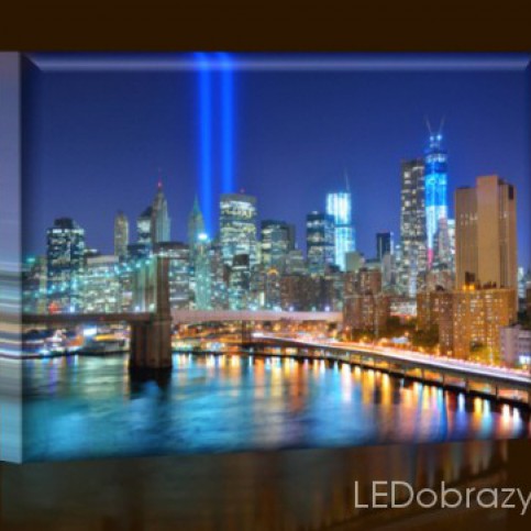 LED obraz World Trade Center New York 45x30 cm - LEDobrazy.cz