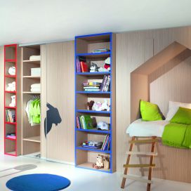 Originálně řešený dětský pokoj s vestavěnou skříní Komandor – výrobce vestavěných skříní a kvalitního nábytku na míru