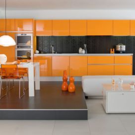 Moderní oranžová Vlasticka miluju interiéry