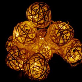 Kokiskashop.cz: Nexos 28573 Vánoční dekorace - 10 ks světelných koulí - teple bílá, 10 LED diod