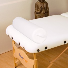 Movit Polštář pro masážní stůl bílý kožený 68 cm válec