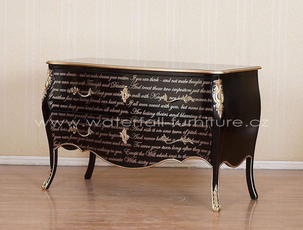 designova-komoda-napis-zlaty-vintage - Waterfall® designový nábytek