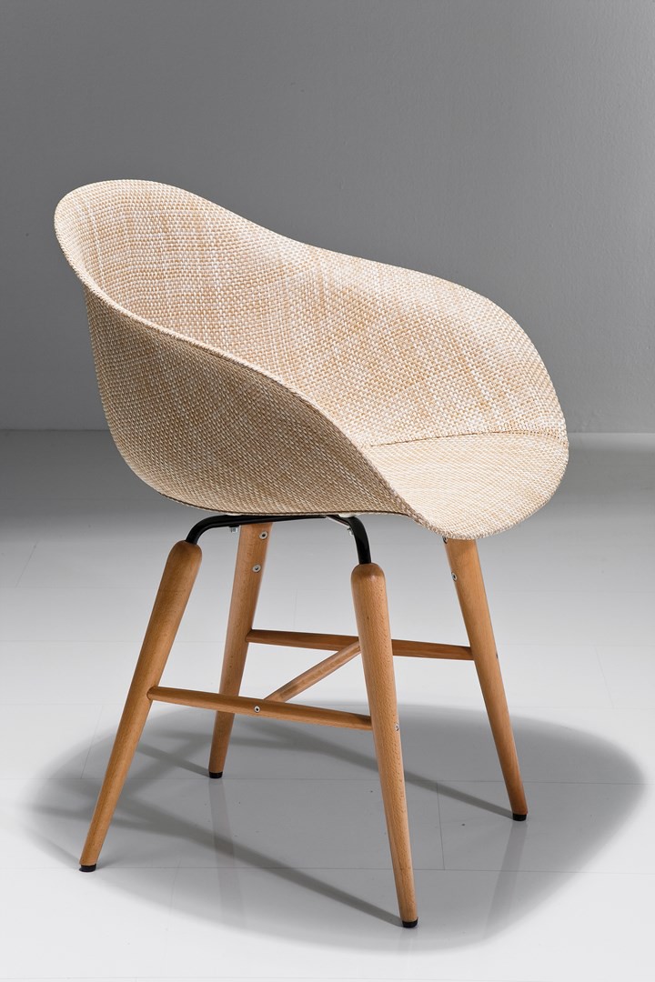Béžová židle s područkami Forum Wood Natural - KARE