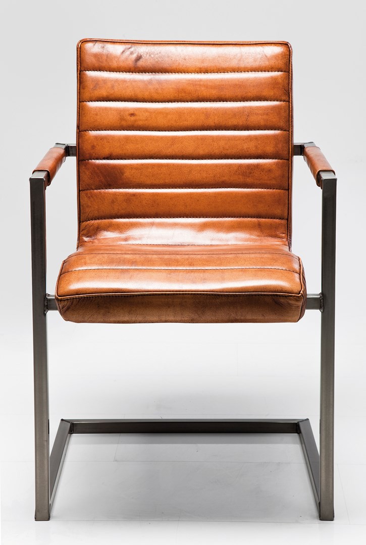Kožená čalouněná židle s područkami Riffle Buffalo - KARE