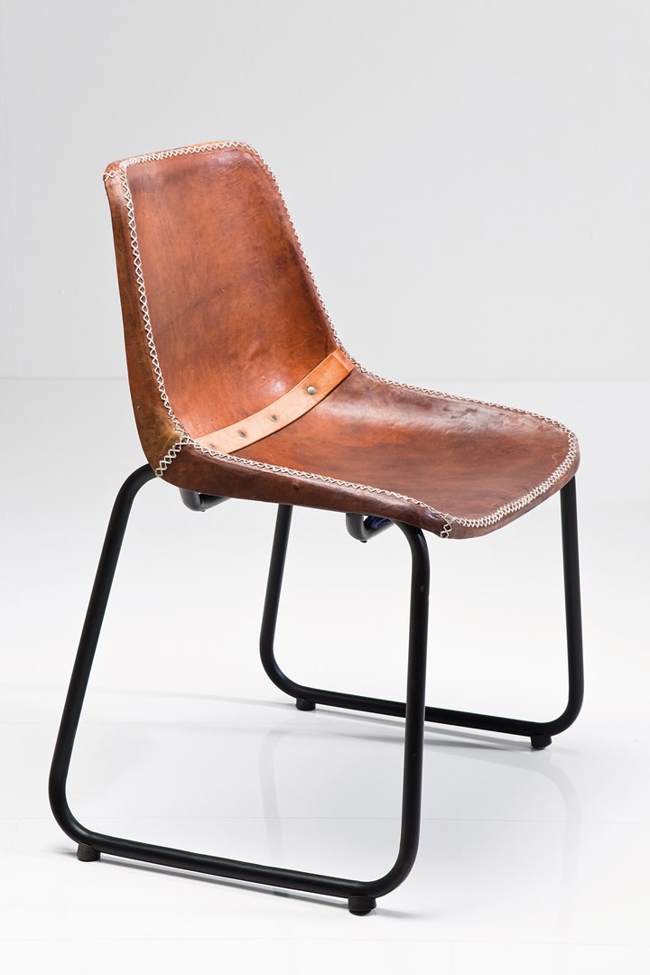 Hnědá kožená židle Vintage - KARE