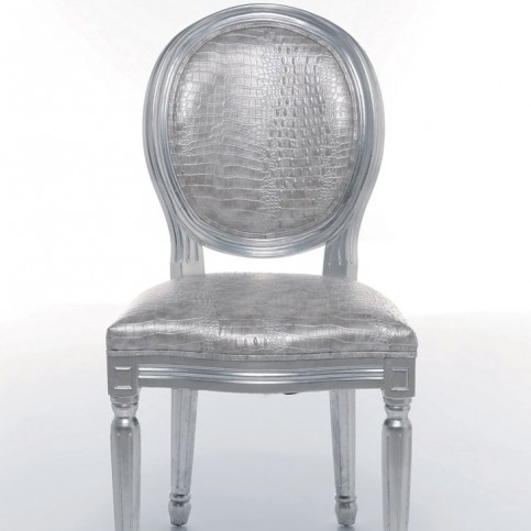 Židle Louis Silver Croco Antique - KARE