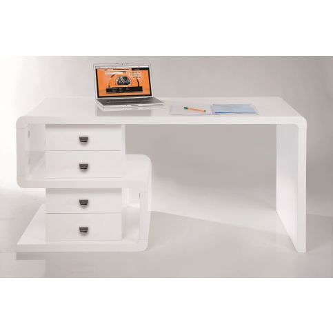 Bílý pracovní stůl se 4 zásuvkami Kare Design Snake, délka 150 cm - Bonami.cz