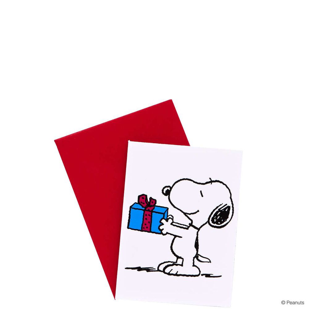 PEANUTS Mini přání Snoopy s dárkem - Butlers.cz