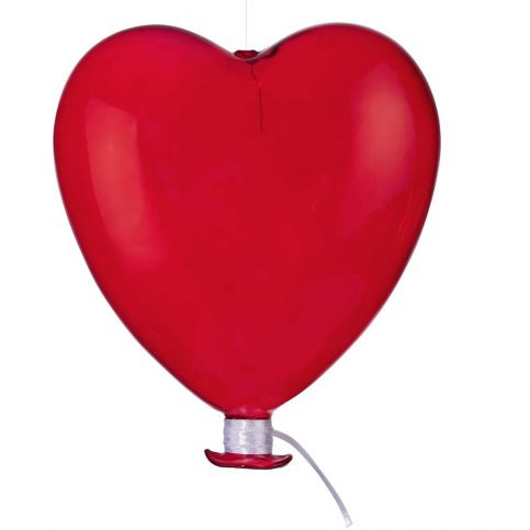 DREAMLAND Skleněný balón srdce 15 cm - červená - Butlers.cz