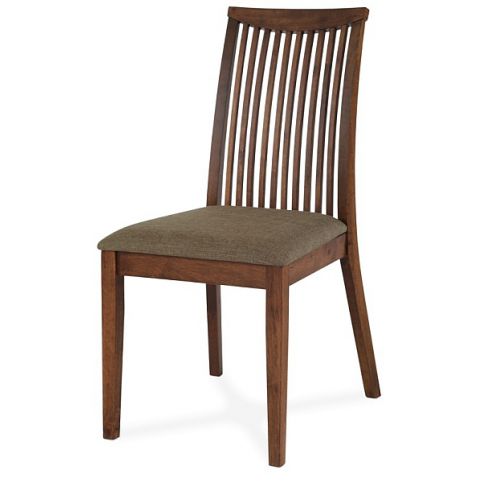Jídelní židle, barva ořech, potah pískový ARC-7177 WAL Autronic - DEKORHOME.CZ