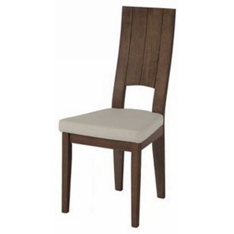 Jídelní židle, barva ořech, potah krémový ARC-5601 WAL Autronic - DEKORHOME.CZ