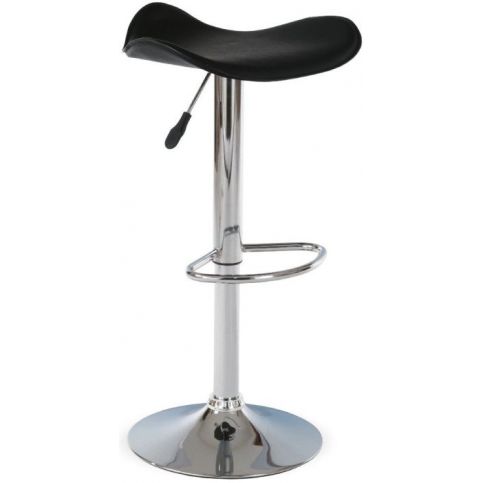 Barová židle, chrom / koženka černá AUB-300 BK Autronic - DEKORHOME.CZ