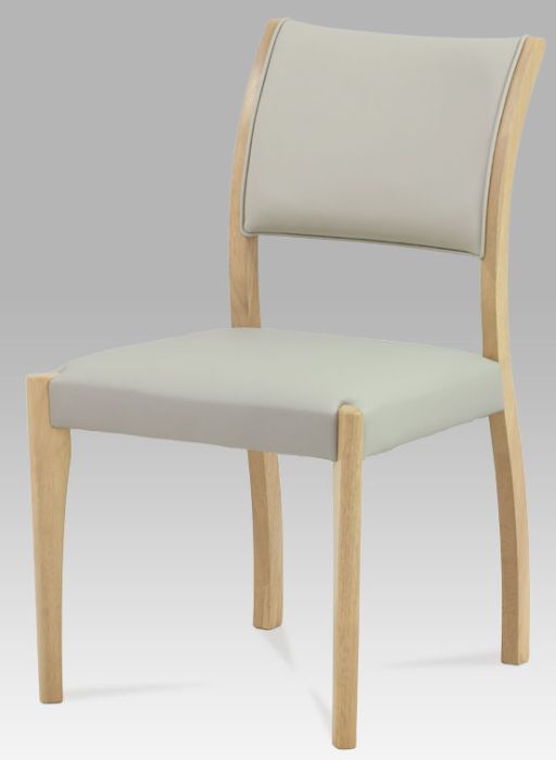 Jídelní židle C-186 OAK1 bělený dub / koženka lanýžová Autronic - DEKORHOME.CZ