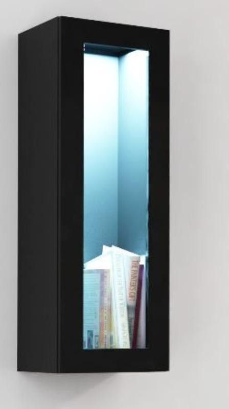 Cama Vitrína VIGO, prosklené dveře - černá - ATAN Nábytek