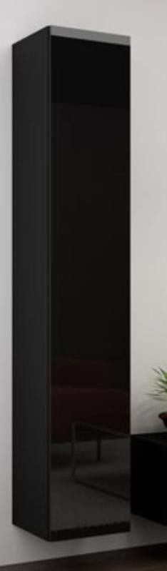 Cama Vitrína VIGO vysoká, plná - černá - ATAN Nábytek