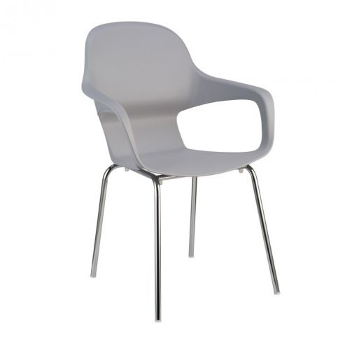Tempo Kondela Židle DORIEN - chrom + šedý plast - ATAN Nábytek