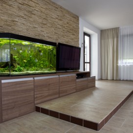 TV stěna s akváriem Home Designer