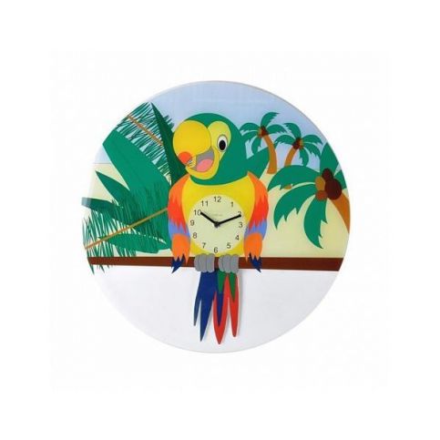 NeXtime 8168 Papoušek Lorre 43cm nástěnné hodiny - VIP interiér
