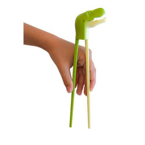 Jídelní hůlky s dinosaurem Rex Chopsticks, zelené - ALESA.cz