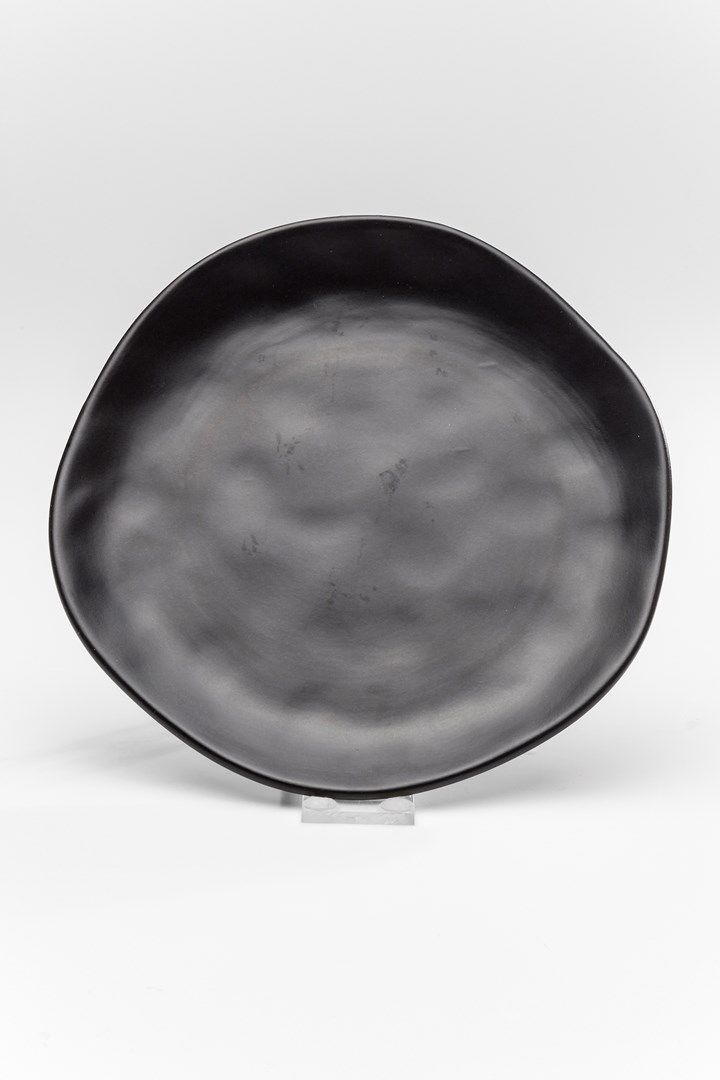 Černý kameninový talíř Kare Design Organic Black, ⌀ 20 cm - KARE