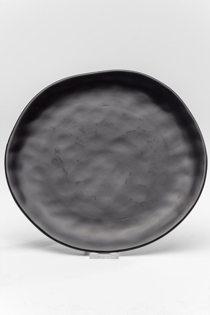 Černý kameninový talíř Kare Design Organic Black, ⌀ 26 cm - KARE
