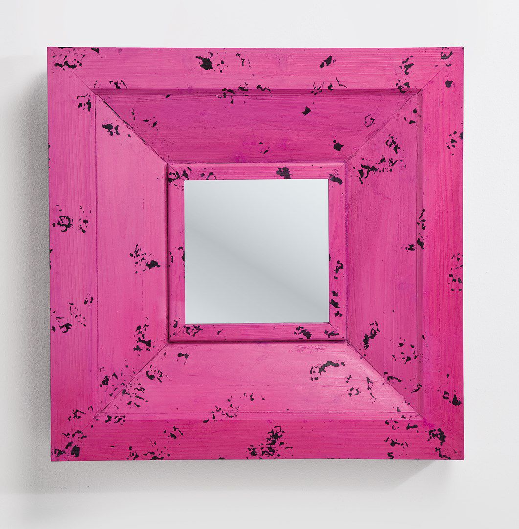 Zrcadlo Camera - růžové, 72×72 cm - KARE