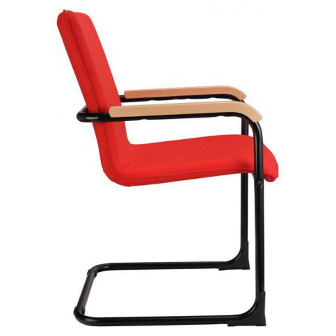 ALBA Konferenční židle SWING s dřevěnými područkami - černá kostra AL.SWING dřevěné područky - černá - Pěkný-nábytek.cz