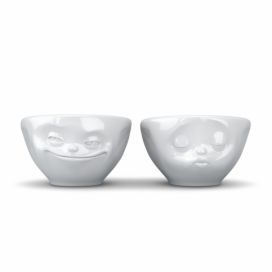Bílé porcelánové misky v sadě 2 ks 100 ml Grinning & Kissing – 58products