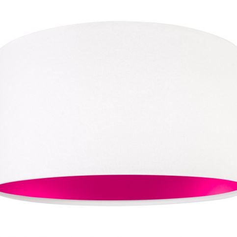 Svítidlo textilní Gloria White/Pink závěsné - Homedesign-shop.com