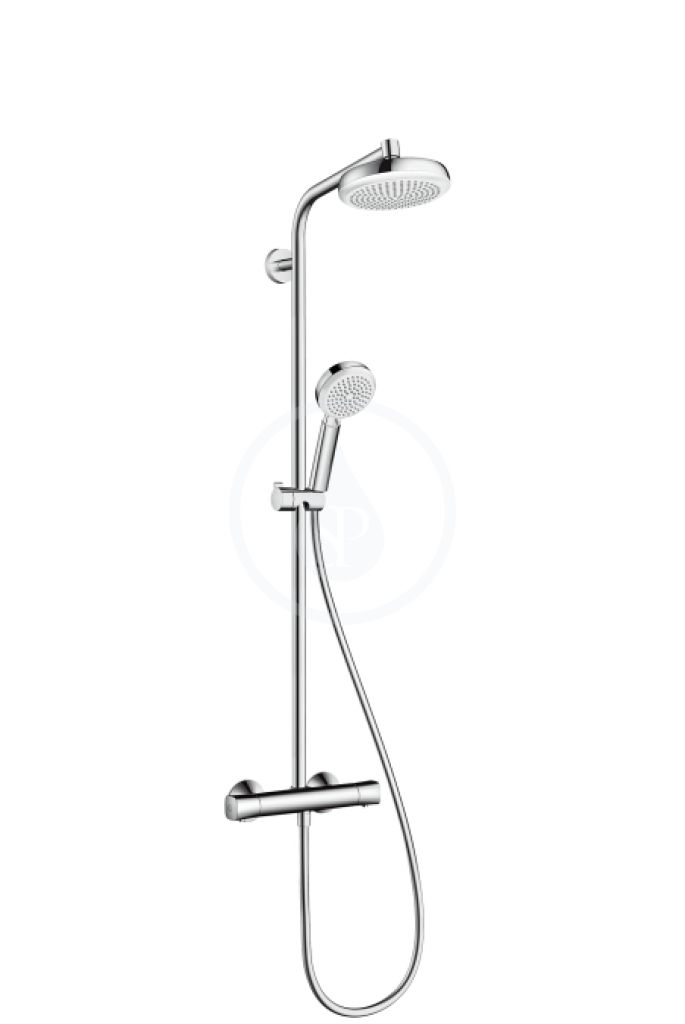 Sprchový systém Hansgrohe Crometta na stěnu s termostatickou baterií bílá/chrom 27264400 - Siko - koupelny - kuchyně