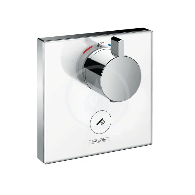 Sprchová baterie Hansgrohe Showerselect Glass bez podomítkového tělesa bílá/chrom 15735400 - Siko - koupelny - kuchyně