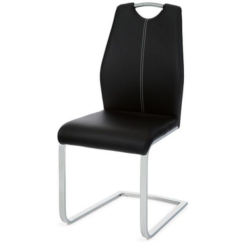 Jídelní židle, chrom / koženka černá HC-785 BK Autronic - ATAN Nábytek
