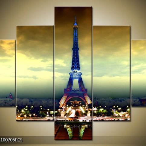 Vícedílný obraz Eiffelova věž v parku 100x70 cm - LEDobrazy.cz