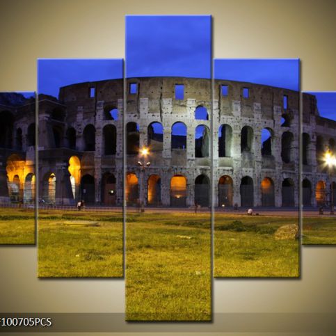 Vícedílný obraz Koloseum v noci 100x70 cm - LEDobrazy.cz