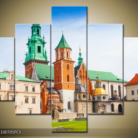 Vícedílný obraz Kostel ve městě 100x70 cm - LEDobrazy.cz