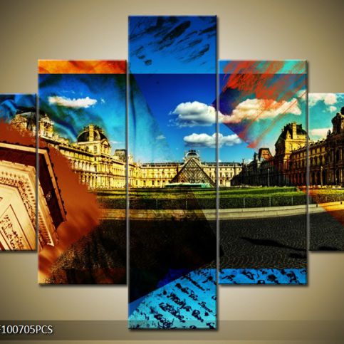 Vícedílný obraz Louvre 100x70 cm - LEDobrazy.cz